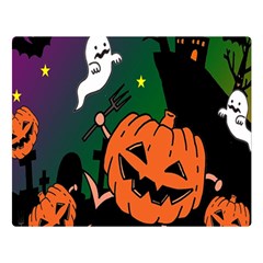 Happy Halloween Double Sided Flano Blanket (large)  by Mariart