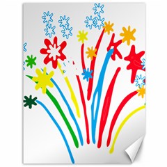 Fireworks Rainbow Flower Canvas 36  X 48  