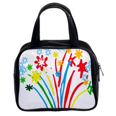 Fireworks Rainbow Flower Classic Handbags (2 Sides) by Mariart