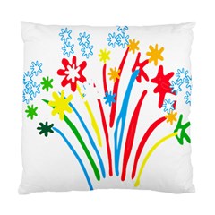 Fireworks Rainbow Flower Standard Cushion Case (one Side)