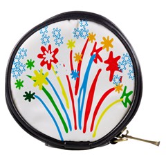 Fireworks Rainbow Flower Mini Makeup Bags