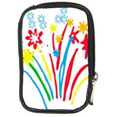 Fireworks Rainbow Flower Compact Camera Cases by Mariart