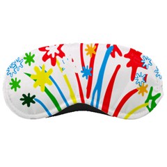 Fireworks Rainbow Flower Sleeping Masks by Mariart