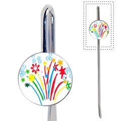 Fireworks Rainbow Flower Book Mark by Mariart