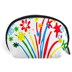 Fireworks Rainbow Flower Accessory Pouches (large) 