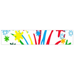 Fireworks Rainbow Flower Flano Scarf (small)