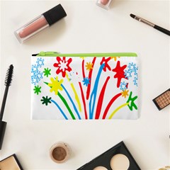 Fireworks Rainbow Flower Cosmetic Bag (xs)