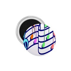 Music Note Tone Rainbow Blue Pink Greeen Sexy 1 75  Magnets