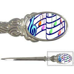 Music Note Tone Rainbow Blue Pink Greeen Sexy Letter Openers by Mariart