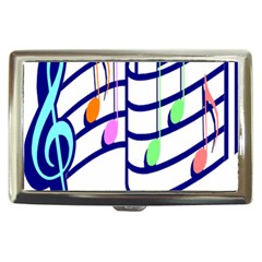 Music Note Tone Rainbow Blue Pink Greeen Sexy Cigarette Money Cases by Mariart