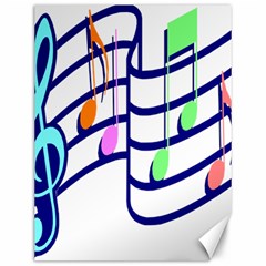 Music Note Tone Rainbow Blue Pink Greeen Sexy Canvas 12  X 16   by Mariart