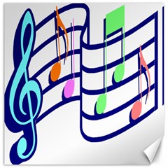 Music Note Tone Rainbow Blue Pink Greeen Sexy Canvas 16  X 16   by Mariart