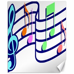 Music Note Tone Rainbow Blue Pink Greeen Sexy Canvas 16  X 20   by Mariart