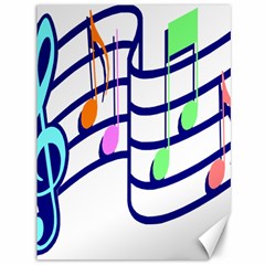 Music Note Tone Rainbow Blue Pink Greeen Sexy Canvas 36  X 48   by Mariart