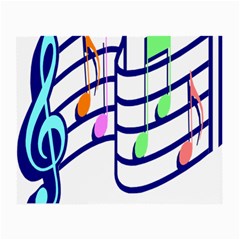 Music Note Tone Rainbow Blue Pink Greeen Sexy Small Glasses Cloth (2-side)