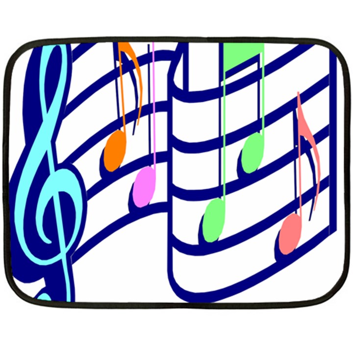 Music Note Tone Rainbow Blue Pink Greeen Sexy Double Sided Fleece Blanket (Mini) 