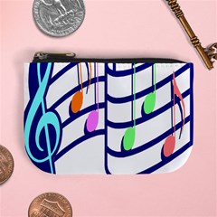 Music Note Tone Rainbow Blue Pink Greeen Sexy Mini Coin Purses by Mariart