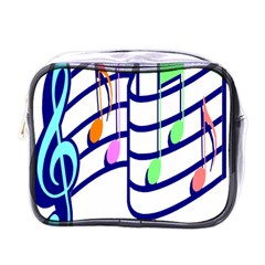 Music Note Tone Rainbow Blue Pink Greeen Sexy Mini Toiletries Bags by Mariart