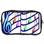 Music Note Tone Rainbow Blue Pink Greeen Sexy Toiletries Bags 2-Side Front