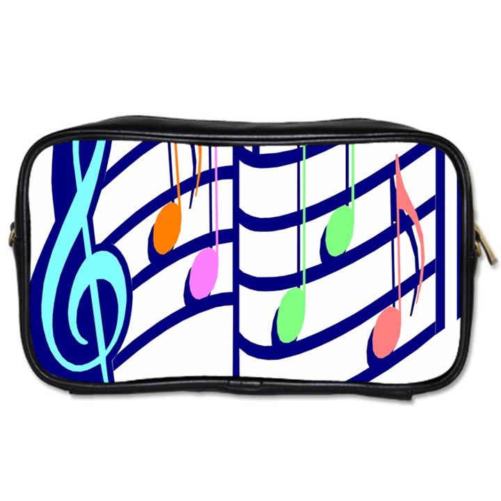 Music Note Tone Rainbow Blue Pink Greeen Sexy Toiletries Bags 2-Side