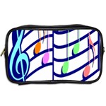 Music Note Tone Rainbow Blue Pink Greeen Sexy Toiletries Bags 2-Side Back