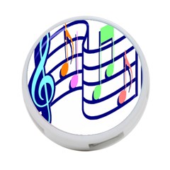 Music Note Tone Rainbow Blue Pink Greeen Sexy 4-port Usb Hub (two Sides)  by Mariart