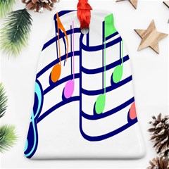 Music Note Tone Rainbow Blue Pink Greeen Sexy Ornament (bell)