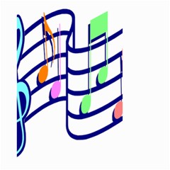 Music Note Tone Rainbow Blue Pink Greeen Sexy Small Garden Flag (two Sides) by Mariart