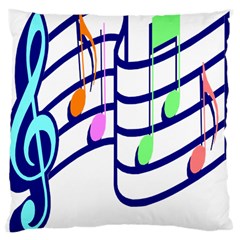 Music Note Tone Rainbow Blue Pink Greeen Sexy Large Cushion Case (one Side) by Mariart