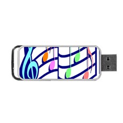 Music Note Tone Rainbow Blue Pink Greeen Sexy Portable Usb Flash (one Side)