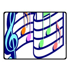 Music Note Tone Rainbow Blue Pink Greeen Sexy Double Sided Fleece Blanket (small) 