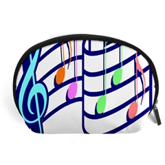 Music Note Tone Rainbow Blue Pink Greeen Sexy Accessory Pouches (large) 