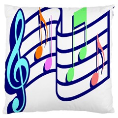 Music Note Tone Rainbow Blue Pink Greeen Sexy Standard Flano Cushion Case (one Side) by Mariart