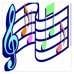 Music Note Tone Rainbow Blue Pink Greeen Sexy Large Satin Scarf (square) by Mariart