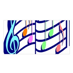 Music Note Tone Rainbow Blue Pink Greeen Sexy Satin Shawl by Mariart