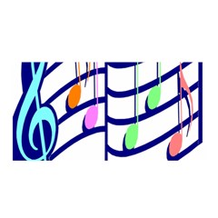 Music Note Tone Rainbow Blue Pink Greeen Sexy Satin Wrap by Mariart