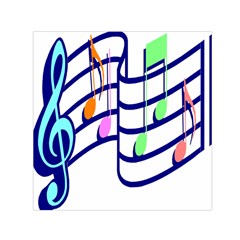 Music Note Tone Rainbow Blue Pink Greeen Sexy Small Satin Scarf (square) by Mariart