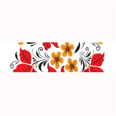 Flower Red Rose Star Floral Yellow Black Leaf Large Bar Mats by Mariart