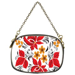 Flower Red Rose Star Floral Yellow Black Leaf Chain Purses (two Sides)  by Mariart