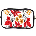 Flower Red Rose Star Floral Yellow Black Leaf Toiletries Bags 2-Side Front