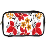 Flower Red Rose Star Floral Yellow Black Leaf Toiletries Bags 2-Side Back