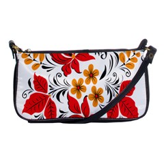 Flower Red Rose Star Floral Yellow Black Leaf Shoulder Clutch Bags by Mariart