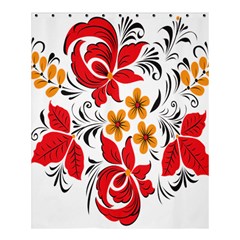 Flower Red Rose Star Floral Yellow Black Leaf Shower Curtain 60  X 72  (medium) 