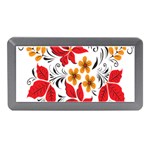 Flower Red Rose Star Floral Yellow Black Leaf Memory Card Reader (Mini) Front