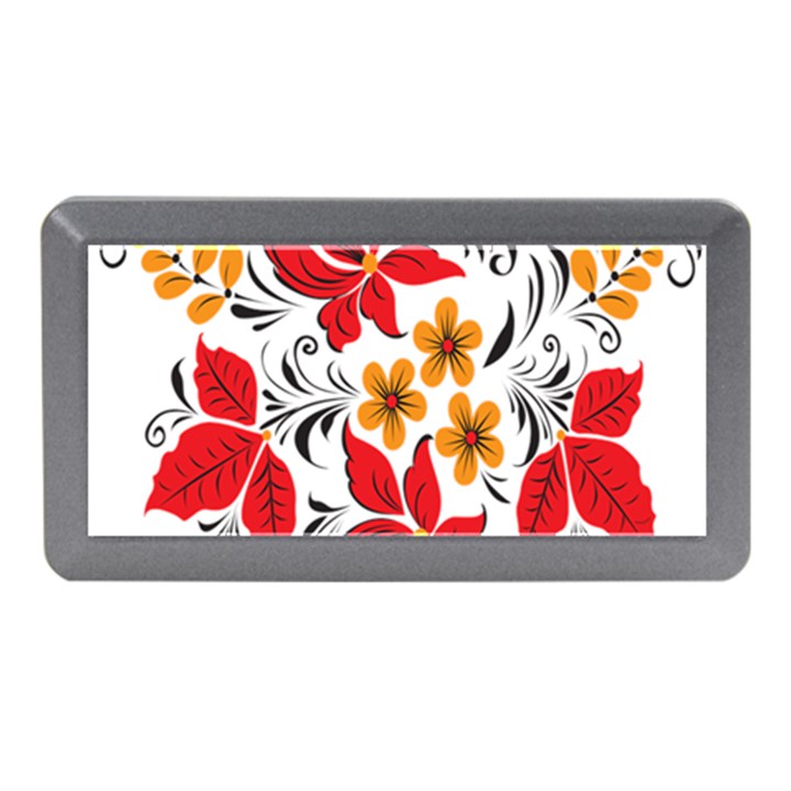 Flower Red Rose Star Floral Yellow Black Leaf Memory Card Reader (Mini)