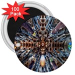 Iron Glass Space Light 3  Magnets (100 pack) Front