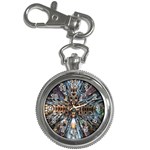 Iron Glass Space Light Key Chain Watches Front