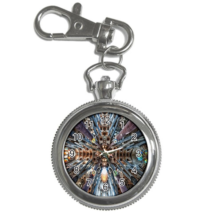 Iron Glass Space Light Key Chain Watches