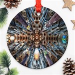 Iron Glass Space Light Round Ornament (Two Sides) Front