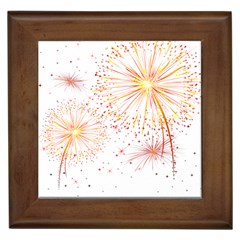 Fireworks Triangle Star Space Line Framed Tiles by Mariart